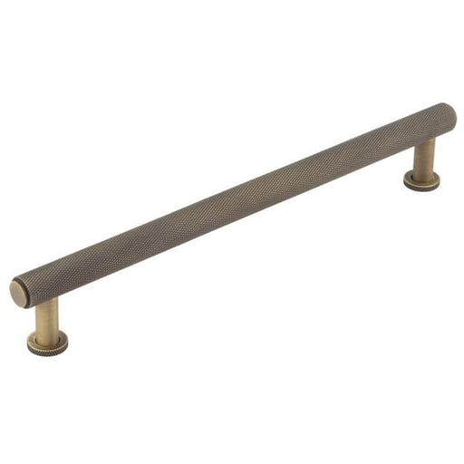 Elegant 224mm Antique Brass Knurled Cabinet Handle Stylish Interiors Kitchen Drawer Pull Handle