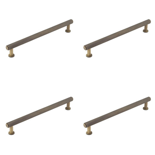 PACK Elegant 224mm Antique Brass Knurled Cabinet Handle Stylish Interiors Kitchen Drawer Pull Handle