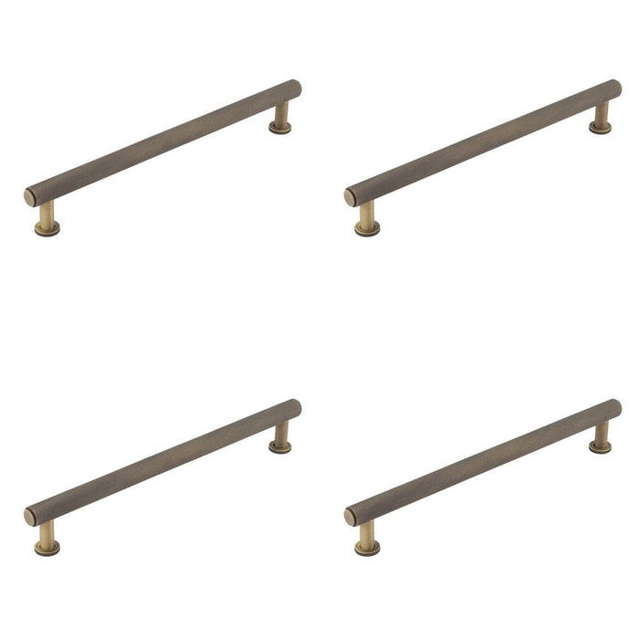 PACK Elegant 224mm Antique Brass Knurled Cabinet Handle Stylish Interiors Kitchen Drawer Pull Handle