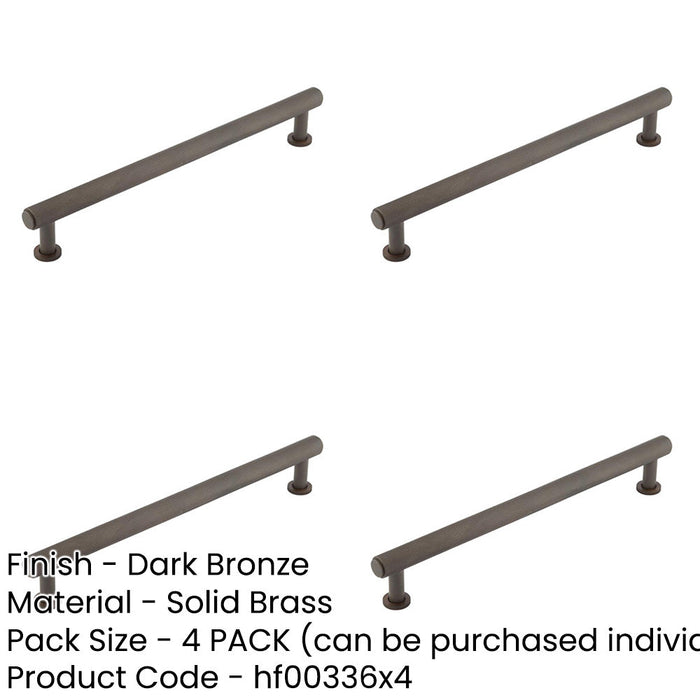 PACK Luxury Knurled Cabinet Handle Dark Bronze 224mm Kitchen Drawer Pull Handle-1