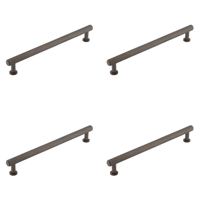 PACK Luxury Knurled Cabinet Handle Dark Bronze 224mm Kitchen Drawer Pull Handle