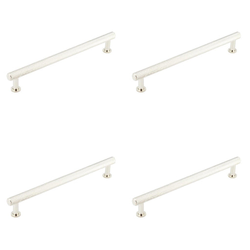 PACK Luxury Knurled Cabinet Handle Polished Nickel 224mm Length Kitchen Drawer Pull Handle