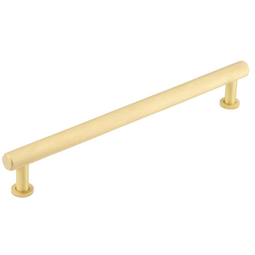 Stylish Knurled Cabinet Handle Satin Brass 224mm Length Kitchen Drawer Pull Handle
