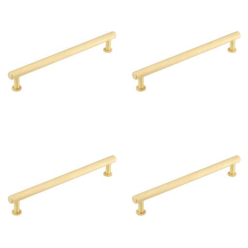 PACK Stylish Knurled Cabinet Handle Satin Brass 224mm Length Kitchen Drawer Pull Handle