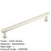 Luxury Knurled Cabinet Handle Satin Nickel 224mm Size Kitchen Drawer Pull Handle-1