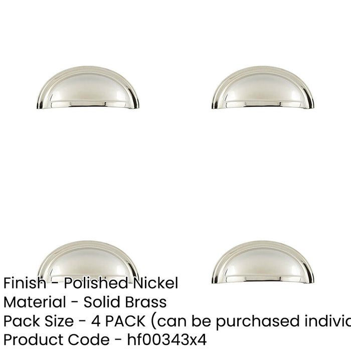 PACK Elegant Polished Nickel Pulls Cabinets Kitchen Drawer Pull Handle-1