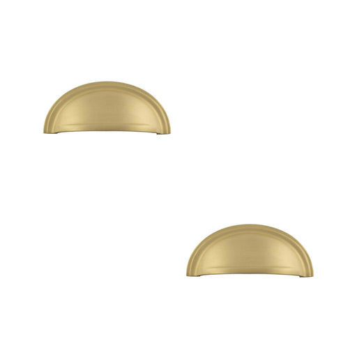 PACK Satin Brass Pulls Cabinets Elegant Durable Design Kitchen Drawer Pull Handle (1)