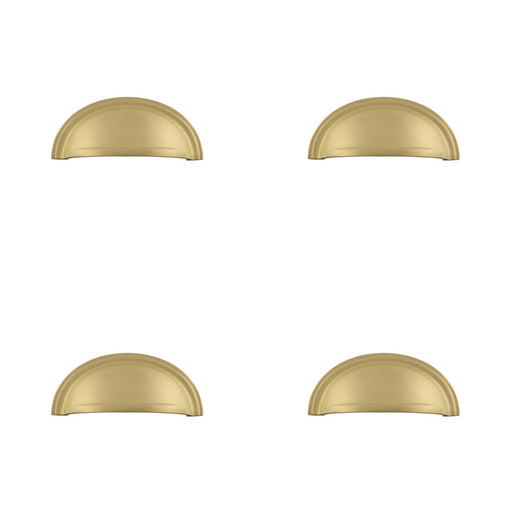 PACK Satin Brass Pulls Cabinets Elegant Durable Design Kitchen Drawer Pull Handle