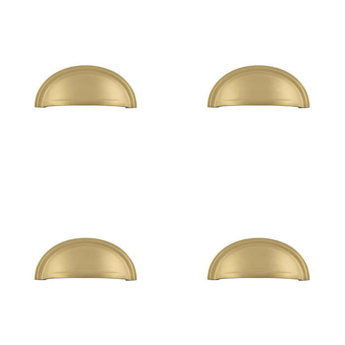 PACK Satin Brass Pulls Cabinets Elegant Durable Design Kitchen Drawer Pull Handle