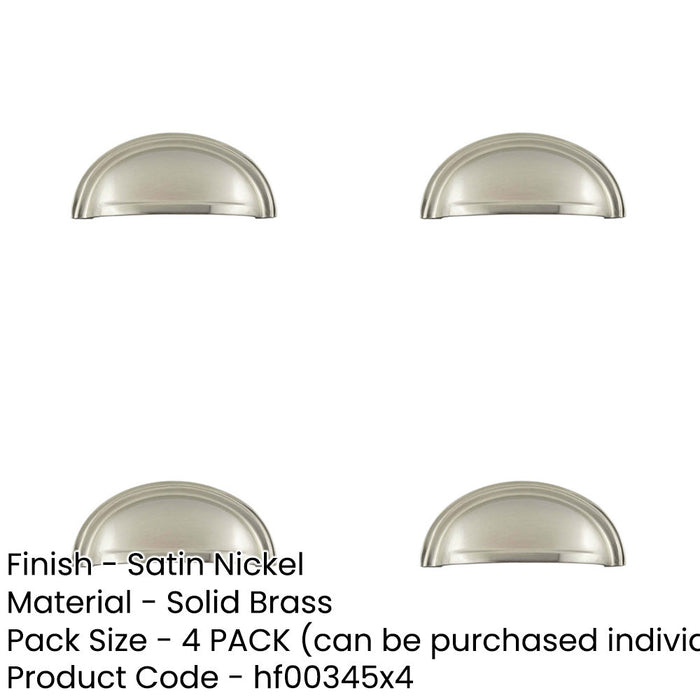 PACK Satin Nickel Pulls Cabinetry Upgrade Kitchen Drawer Pull Handle-1