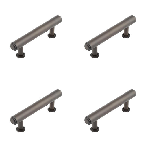 PACK Elegant Stepped Cabinet Handle Dark Bronze 96mm Solid Brass Design Kitchen Drawer Pull Handle