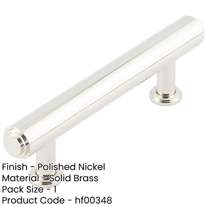 Elegant 96mm Polished Nickel Stepped Cabinet Handle Luxurious Interiors Kitchen Drawer Pull Handle-1