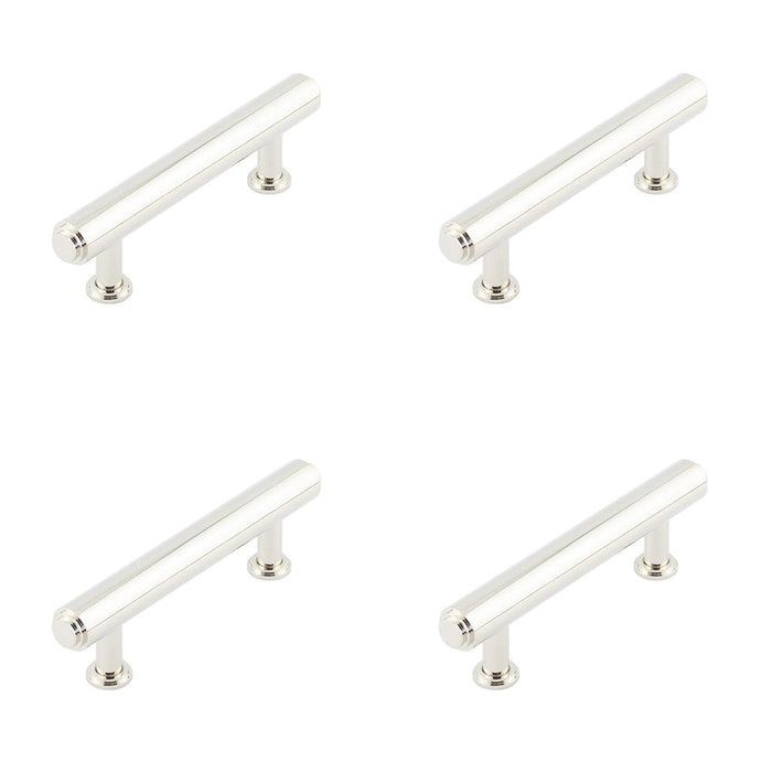 PACK Elegant 96mm Polished Nickel Stepped Cabinet Handle Luxurious Interiors Kitchen Drawer Pull Handle