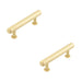 PACK Elegant Stepped Cabinet Handle Satin Brass Finish 96mm Kitchen Drawer Pull Handle (1)