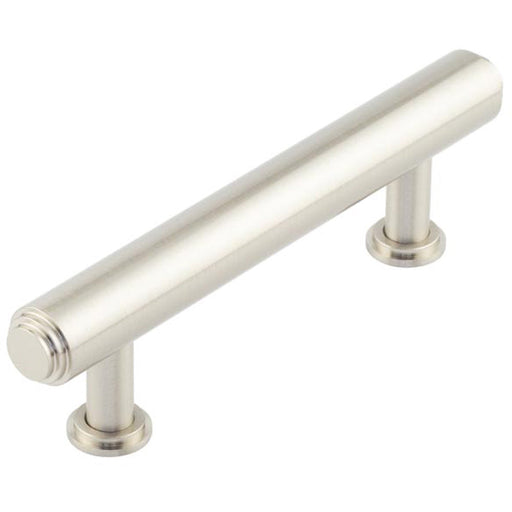Elegant 96mm Satin Nickel Stepped Cabinet Handle Sophisticated Interiors Kitchen Drawer Pull Handle