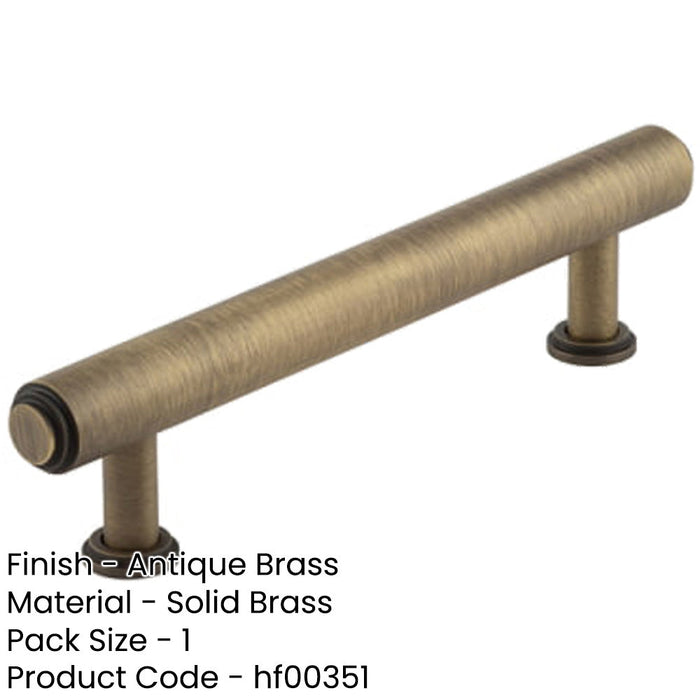 Elegant Stepped Cabinet Handle 128mm Antique Brass Finish Kitchen Drawer Pull Handle-1