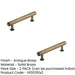 PACK Elegant Stepped Cabinet Handle 128mm Antique Brass Finish Kitchen Drawer Pull Handle (1)-1