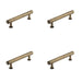 PACK Elegant Stepped Cabinet Handle 128mm Antique Brass Finish Kitchen Drawer Pull Handle