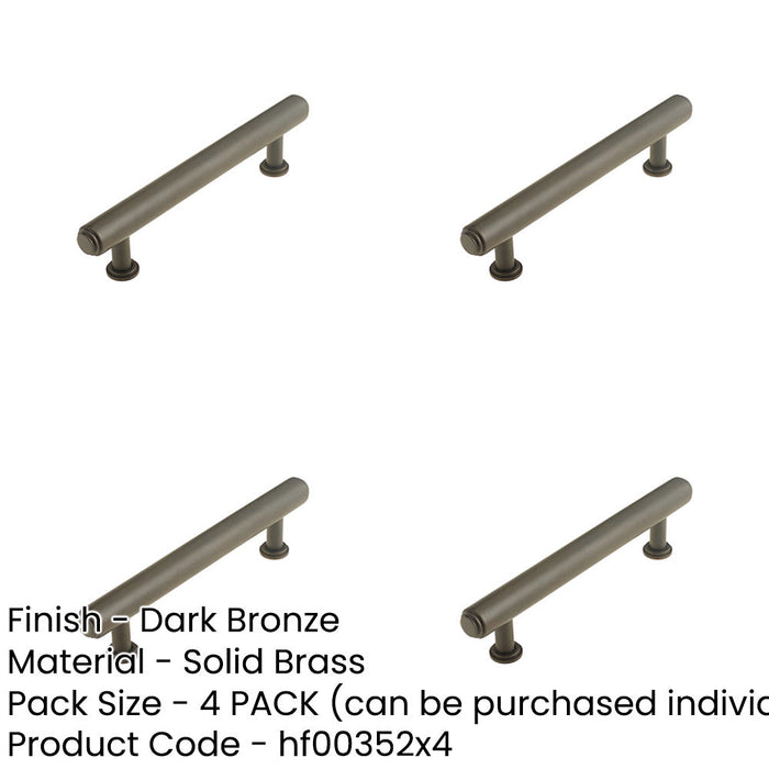 PACK Elegant Stepped Cabinet Handle Dark Bronze 128mm Luxury Design Kitchen Drawer Pull Handle-1