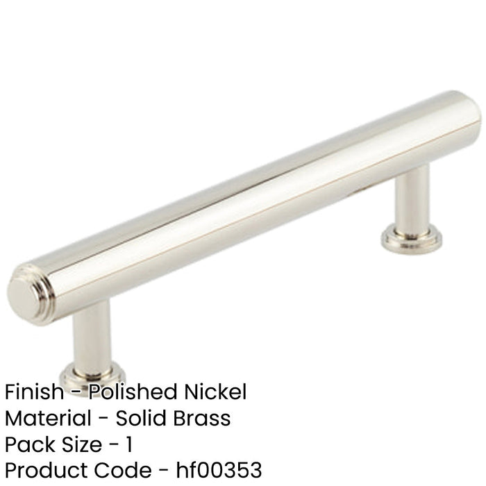 Elegant Stepped Cabinet Handle Polished Nickel 128mm Kitchen Drawer Pull Handle-1