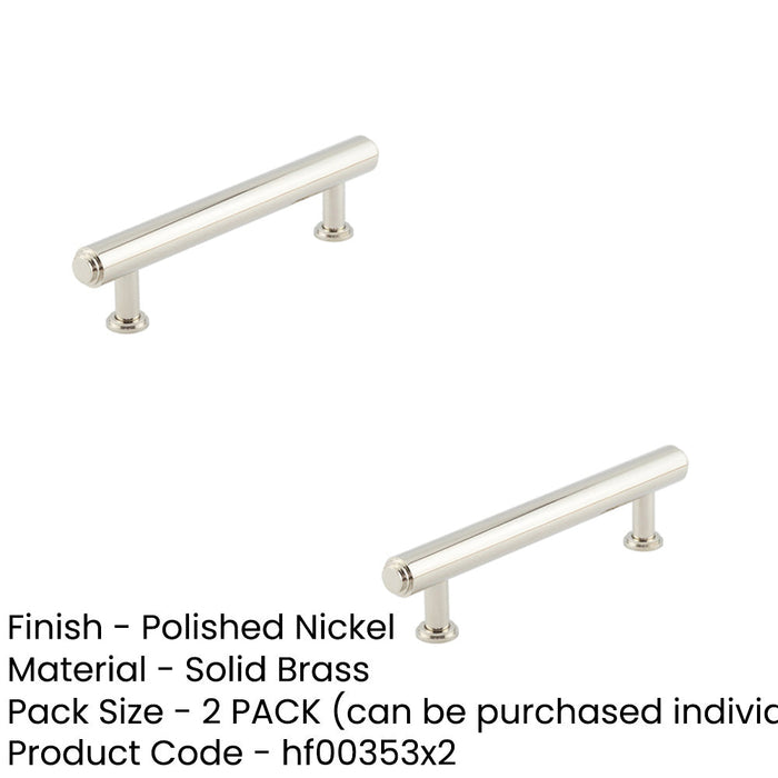 PACK Elegant Stepped Cabinet Handle Polished Nickel 128mm Kitchen Drawer Pull Handle (1)-1