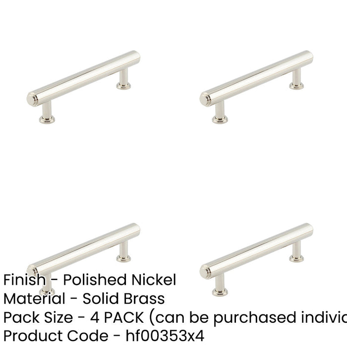 PACK Elegant Stepped Cabinet Handle Polished Nickel 128mm Kitchen Drawer Pull Handle-1