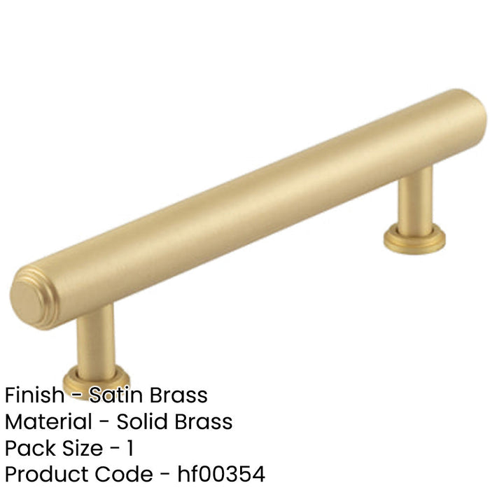 Luxury Stepped Cabinet Handle Satin Brass 128mm Kitchen Drawer Pull Handle-1