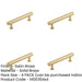 PACK Luxury Stepped Cabinet Handle Satin Brass 128mm Kitchen Drawer Pull Handle-1