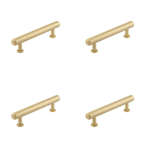 PACK Luxury Stepped Cabinet Handle Satin Brass 128mm Kitchen Drawer Pull Handle