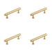 PACK Luxury Stepped Cabinet Handle Satin Brass 128mm Kitchen Drawer Pull Handle