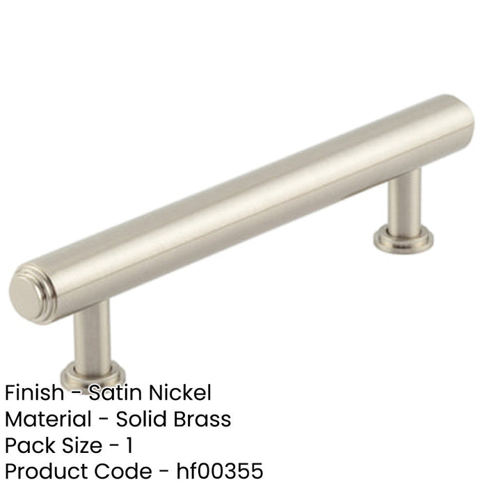 Elegant 128mm Satin Nickel Stepped Cabinet Handle Luxury Interiors Kitchen Drawer Pull Handle-1