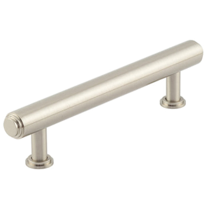 Elegant 128mm Satin Nickel Stepped Cabinet Handle Luxury Interiors Kitchen Drawer Pull Handle