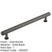 Elegant 224mm Dark Bronze Stepped Cabinet Handle Kitchen Drawer Pull Handle-1