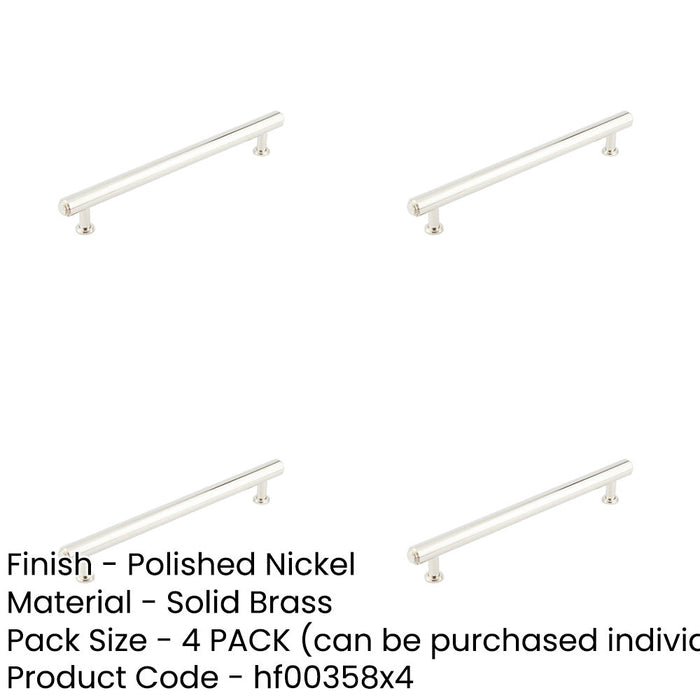 PACK Elegant Stepped Cabinet Handle Polished Nickel 224mm Luxury Design Kitchen Drawer Pull Handle-1