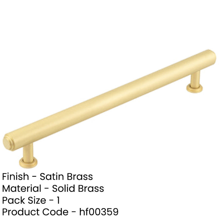 Elegant Stepped Cabinet Handle Satin Brass 224mm Luxury Design Kitchen Drawer Pull Handle-1