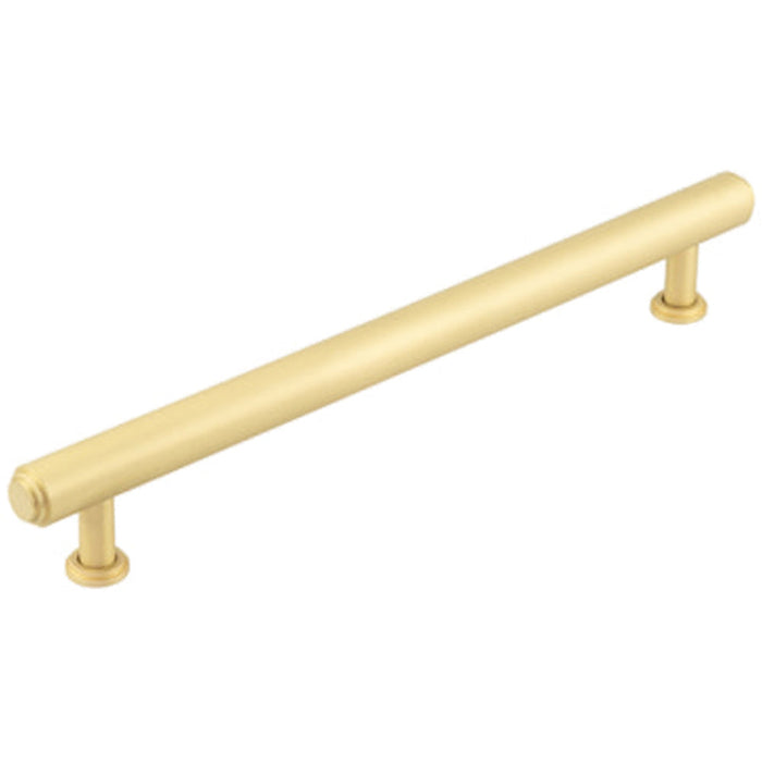 Elegant Stepped Cabinet Handle Satin Brass 224mm Luxury Design Kitchen Drawer Pull Handle