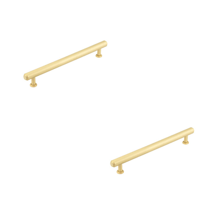 PACK Elegant Stepped Cabinet Handle Satin Brass 224mm Luxury Design Kitchen Drawer Pull Handle (1)