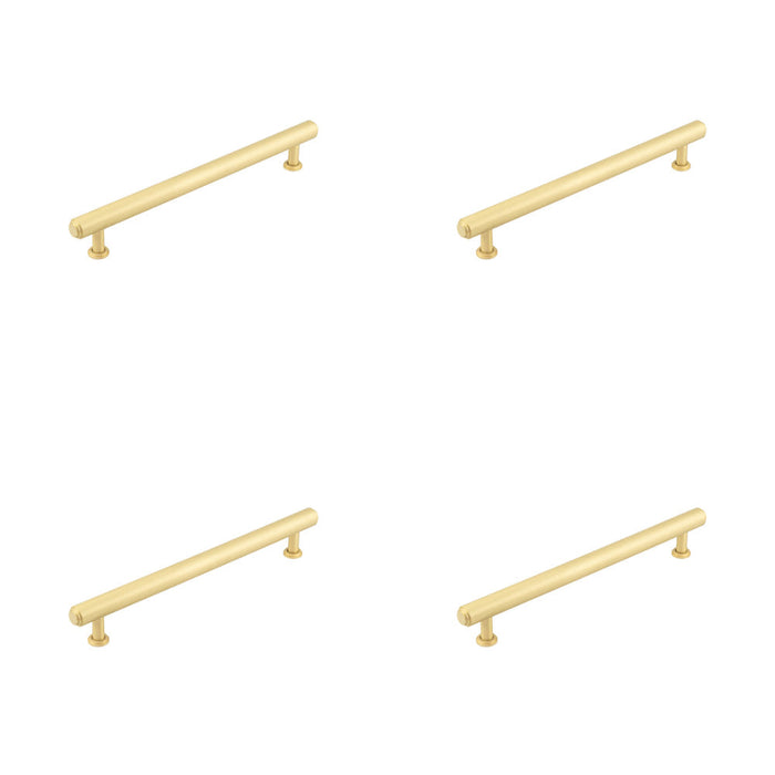 PACK Elegant Stepped Cabinet Handle Satin Brass 224mm Luxury Design Kitchen Drawer Pull Handle