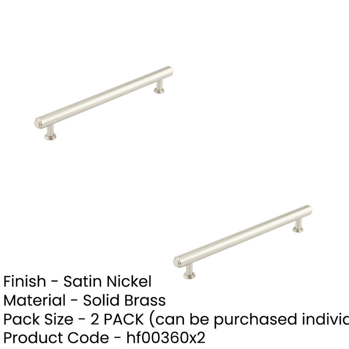 PACK Premium Stepped Cabinet Handle Satin Nickel 224mm Length Kitchen Drawer Pull Handle (1)-1