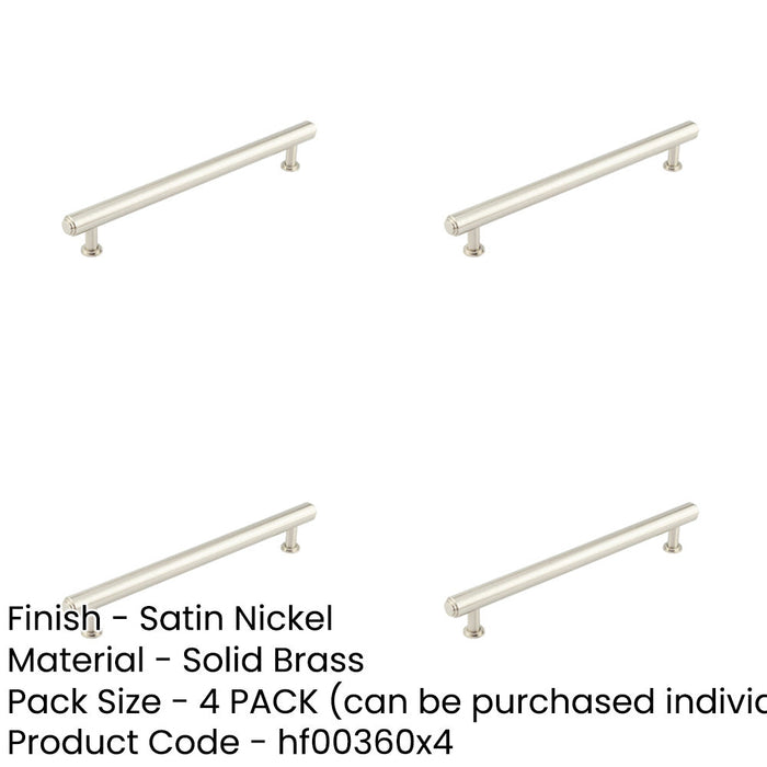 PACK Premium Stepped Cabinet Handle Satin Nickel 224mm Length Kitchen Drawer Pull Handle-1