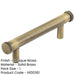 Stylish 96mm Antique Brass Cabinet Handle with Knurled Design Kitchen Drawer Pull Handle-1