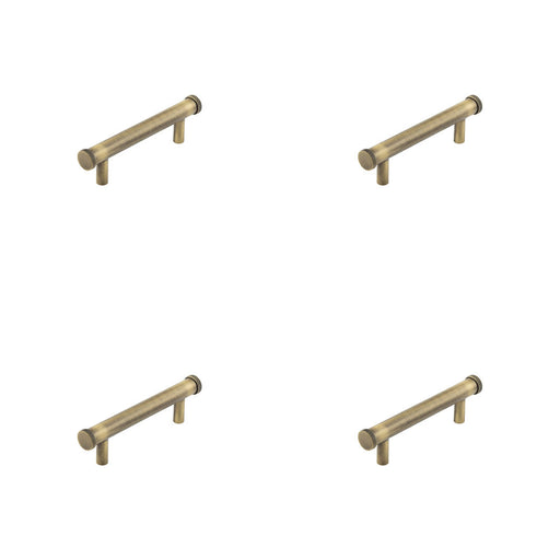 PACK Stylish 96mm Antique Brass Cabinet Handle with Knurled Design Kitchen Drawer Pull Handle