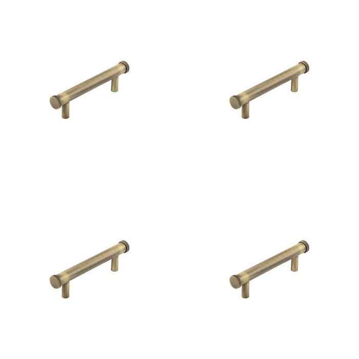 PACK Stylish 96mm Antique Brass Cabinet Handle with Knurled Design Kitchen Drawer Pull Handle