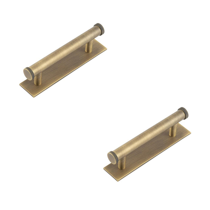 PACK Antique Brass Cabinet Handle with 96mm Centers Stylish Home Interiors Kitchen Drawer Pull Handle (1)