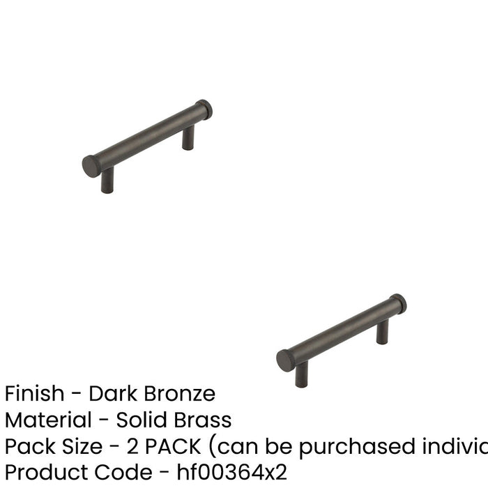 PACK Stylish 96mm Dark Bronze Cabinet Handle Modern Traditional Interiors Kitchen Drawer Pull Handle (1)-1