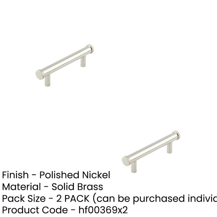 PACK Stylish 96mm Polished Nickel Cabinet Handle Modern Traditional Decor Kitchen Drawer Pull Handle (1)-1
