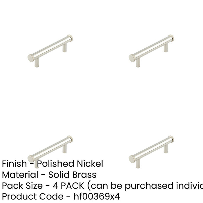 PACK Stylish 96mm Polished Nickel Cabinet Handle Modern Traditional Decor Kitchen Drawer Pull Handle-1