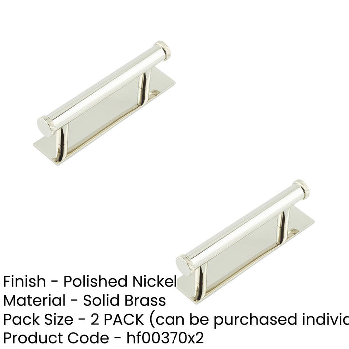 PACK Stylish 96mm Cabinet Handle with Polished Nickel Finish Kitchen Drawer Pull Handle (1)-1