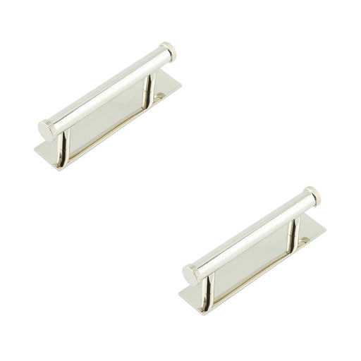 PACK Stylish 96mm Cabinet Handle with Polished Nickel Finish Kitchen Drawer Pull Handle (1)