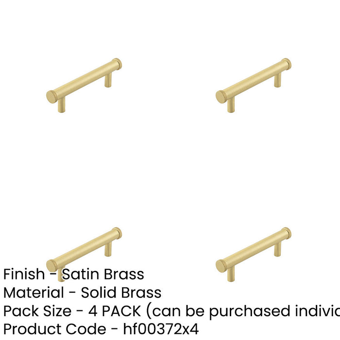 PACK Satin Brass Cabinet Handle with 96mm Centers Stylish Diamond Design Kitchen Drawer Pull Handle-1